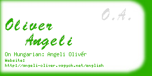 oliver angeli business card